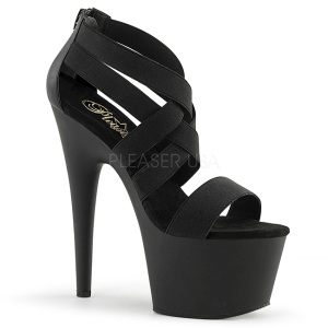 Nero Elastico 18 cm ADORE-769 Plateau Sandali Tacco Altissimo