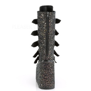 Nero Glitter 14 cm SWING-230G stivali cyberpunk con plateau
