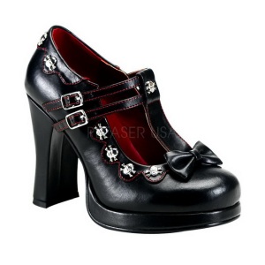 Nero Matto 10,5 cm CRYPTO-06 Plateau Scarpe Dcollet Gotico