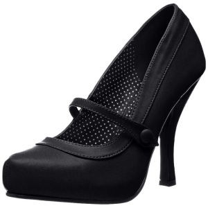 Nero Matto 12 cm retro vintage CUTIEPIE-02 scarpe mary jane con plateau nascosto