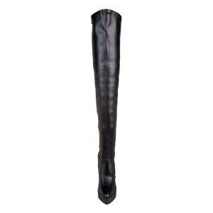 Nero Matto 13,5 cm INDULGE-3000 Stivali Overknee Plateau