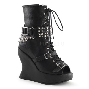 Nero Matto 13 cm BRAVO-89 Plateau Stivaletti Gotico