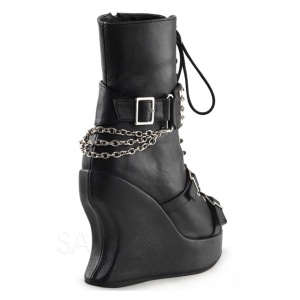 Nero Matto 13 cm BRAVO-89 Plateau Stivaletti Gotico