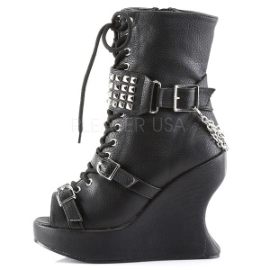 Nero Matto 13 cm BRAVO-89 Plateau Stivaletti Gotico