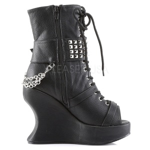 Nero Matto 13 cm BRAVO-89 Plateau Stivaletti Gotico