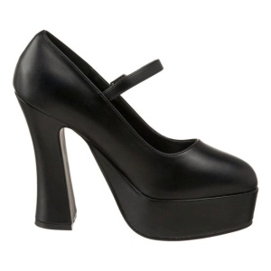 Nero Matto 13 cm DOLLY-50 Mary Jane Plateau Scarpe Dcollet