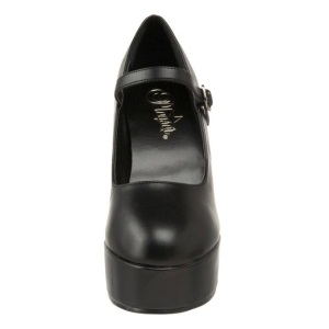 Nero Matto 13 cm DOLLY-50 Mary Jane Plateau Scarpe Dcollet