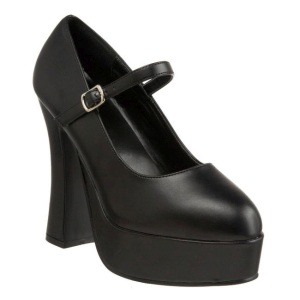 Nero Matto 13 cm DOLLY-50 Mary Jane Plateau Scarpe Dcollet
