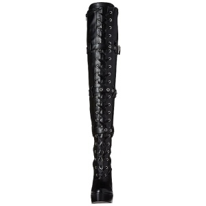 Nero Matto 13 cm ELECTRA-3028 Stivali alti e sopra al ginocchio