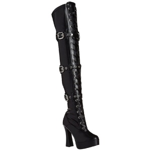 Nero Matto 13 cm ELECTRA-3028 Stivali alti e sopra al ginocchio
