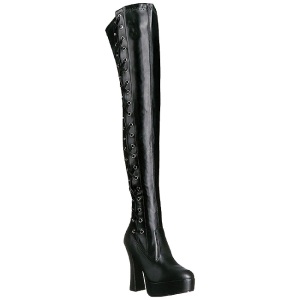 Nero Matto 13 cm ELECTRA-3050 Stivali alti e sopra al ginocchio
