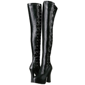 Nero Matto 13 cm ELECTRA-3050 Stivali alti e sopra al ginocchio