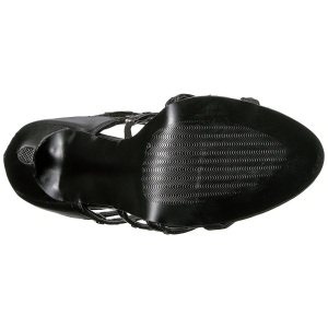Nero Matto 13 cm SEXY-15 High Heels Sandali con Tacco