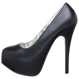 Nero Matto 14,5 cm Burlesque BORDELLO TEEZE-06 Plateau Scarpe Dcollet