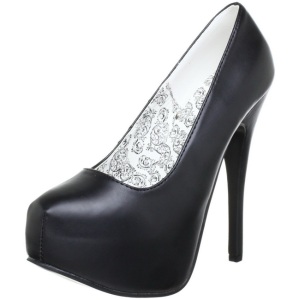 Nero Matto 14,5 cm Burlesque BORDELLO TEEZE-06 Plateau Scarpe Dcollet