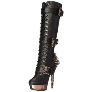 Nero Matto 14 cm MUERTO-2028 Plateau Stivali Gotico