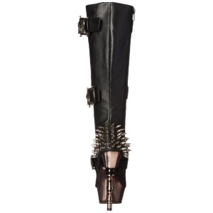 Nero Matto 14 cm MUERTO-2028 Plateau Stivali Gotico