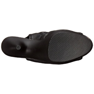 Nero Matto 15,5 cm DELIGHT-1016 Plateau Stivaletti Donna Open Toe