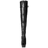Nero Matto 15 cm DELIGHT-3025 plateau suola stivali alti lunghi con tacco
