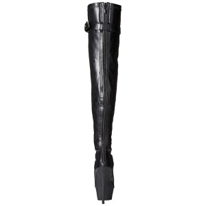Nero Matto 15 cm DELIGHT-3025 plateau suola stivali alti lunghi con tacco