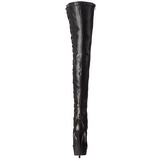 Nero Matto 15 cm DELIGHT-3050 plateau suola stivali alti lunghi con tacco
