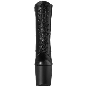 Nero Matto 18 cm XTREME-1020 stivaletti con plateau suola donna