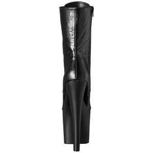 Nero Matto 18 cm XTREME-1020 stivaletti con plateau suola donna