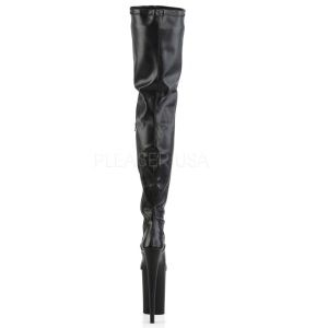 Nero Matto 23 cm PLEASER INFINITY-4000 Stivali Overknee Plateau