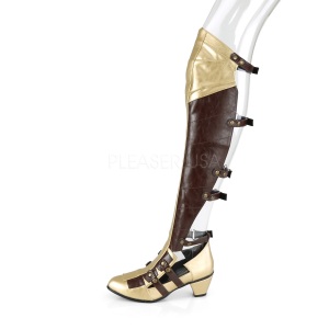 Nero Matto 6,5 cm MAIDEN-8830 Stivali Alti Cosplay