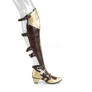 Nero Matto 6,5 cm MAIDEN-8830 Stivali Alti Cosplay