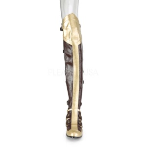 Nero Matto 6,5 cm MAIDEN-8830 Stivali Alti Cosplay