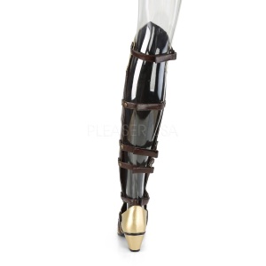 Nero Matto 6,5 cm MAIDEN-8830 Stivali Alti Cosplay