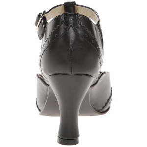 Nero Matto 7,5 cm retro vintage FLAPPER-26 scarpe dcollet con tacchi bassi