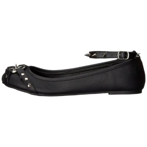 Nero Matto STAR-23 scarpe gotico ballerine tacco basse