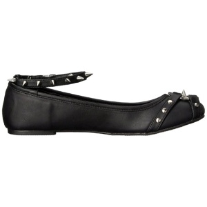 Nero Matto STAR-23 scarpe gotico ballerine tacco basse