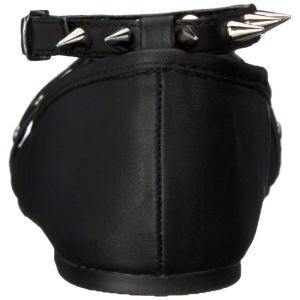 Nero Matto STAR-23 scarpe gotico ballerine tacco basse