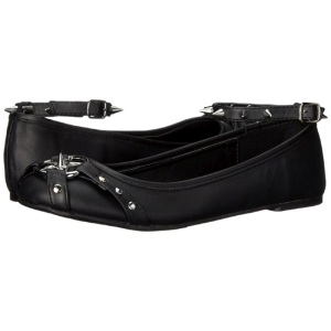 Nero Matto STAR-23 scarpe gotico ballerine tacco basse