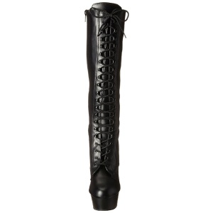 Nero Opaco 15,5 cm DELIGHT-2023 Plateau Stivali Donna