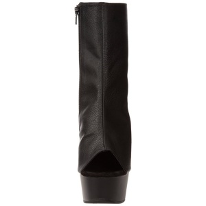 Nero Opaco 15 cm DELIGHT-1018 Plateau Stivaletti Donna