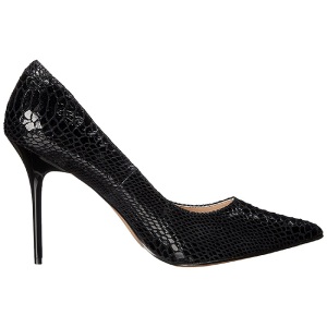 Nero Pelle 10 cm CLASSIQUE-20SP Scarpe Dcollet Tacco Stiletto