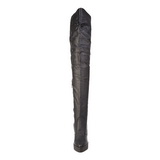 Nero Pelle 13,5 cm INDULGE-3011 stivali alti numeri grandi da uomo