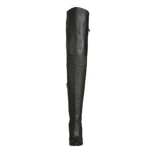 Nero Pelle 13 cm LEGEND-8899 stivali overknee tacco alto