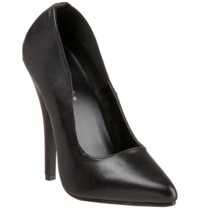 Nero Pelle 15 cm DOMINA-420 Tacchi altissimi da uomo