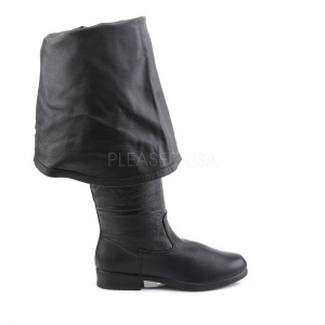 Nero Pelle 4 cm MAVERICK-2045 Stivali Alti da Uomo