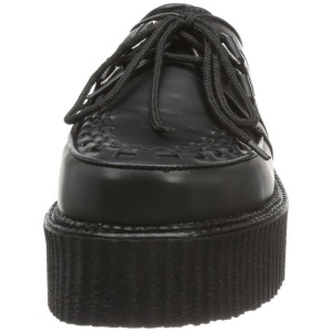 Nero Pelle 5 cm CREEPER-402 Scarpe Creepers da Uomo Plateau