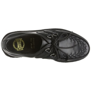 Nero Pelle 5 cm CREEPER-402 Scarpe Creepers da Uomo Plateau