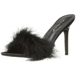 Nero Piume 10 cm CLASSIQUE-01F Scarpe Zoccoli da Uomo