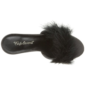 Nero Piume 10 cm CLASSIQUE-01F Scarpe Zoccoli da Uomo