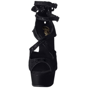 Nero Raso 15 cm Pleaser DELIGHT-678LC Plateau Tacchi Alti