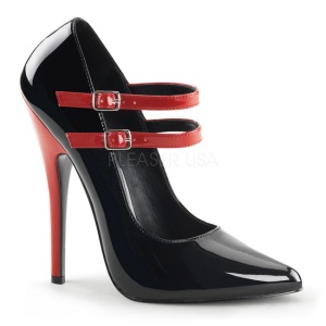 Nero Rosso 15 cm DOMINA-442 Scarpe da donna con tacco altissime